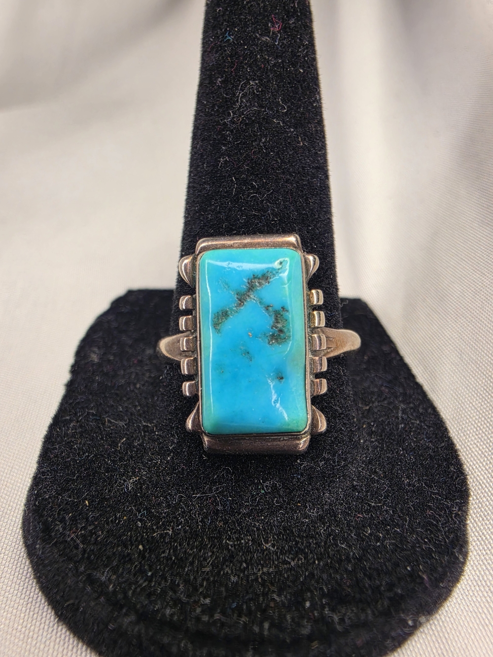 Vintage Southwestern-style sterling silver and Turquoise Stone, Signed
